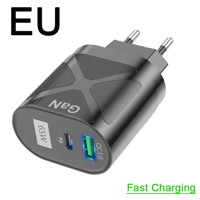 65W GaN PD Fast-Charging Mobile Phone & Laptop Adapter