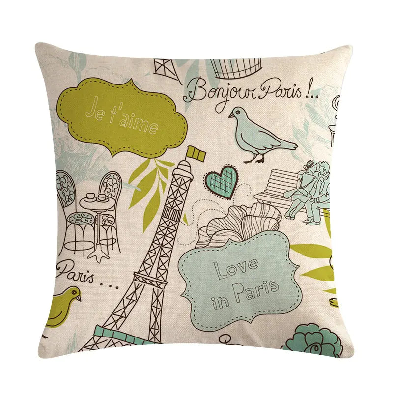 Cotton and Linen Decorative Pillowcase