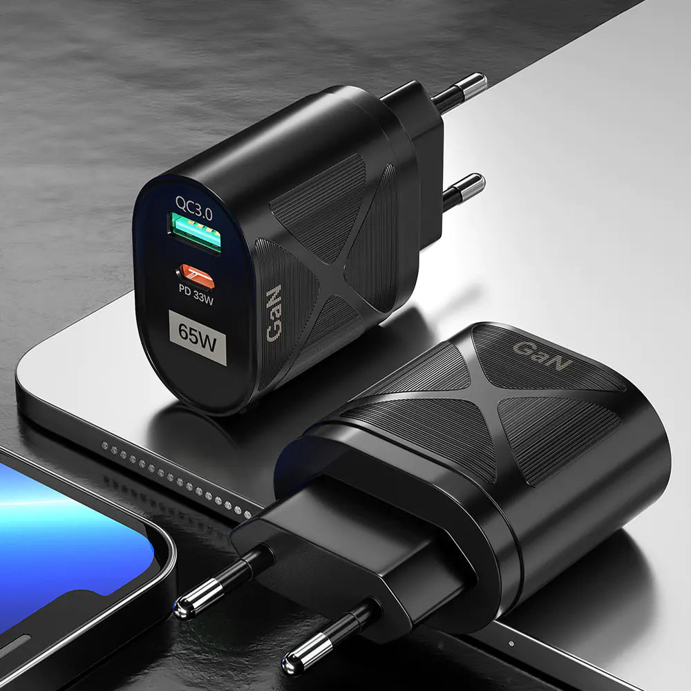 65W GaN PD Fast-Charging Mobile Phone & Laptop Adapter